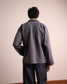 Fleece Pullover Green Grey-2