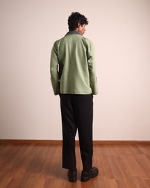 Fleece Pullover Green Grey