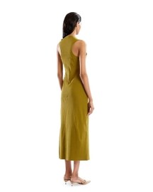 Moss Green Rib Dress