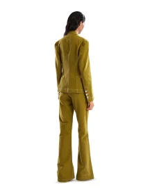 Moss Green Denim Skirt Pants