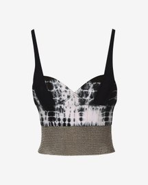 Tie-Dye Bralette With Chainmail Hem