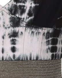Tie-Dye Bralette With Chainmail Hem