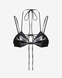 Econyl Bralette Layered With Latex