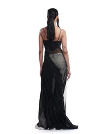Liquid Organza & Metal Mesh Slip Dress