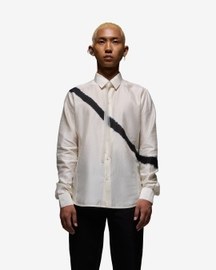 Classic Tie-dye Stripe Button Down Shirt