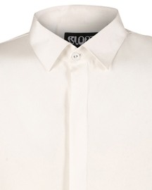 Drop Shoulder White White Crepe Shirt