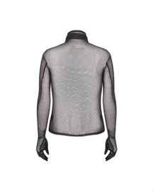 Sheer Mesh Turtle Neck Top