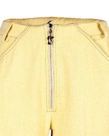 Yellow Handwoven Denim Pants