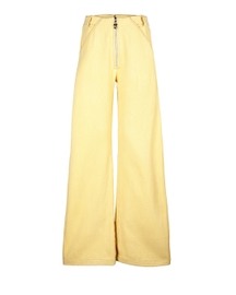 Yellow Handwoven Denim Pants