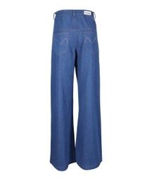 Blue Handwoven Wide Hem Pants