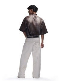 Structured Grey Handwoven Denim Pants