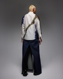 Blue Denim Skirt Pants