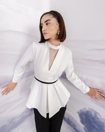 Venu Sian Peplum Top