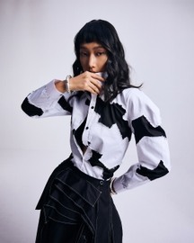 Monochrome Petal Skirt