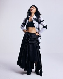 Monochrome Petal Skirt