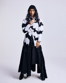 Monochrome Petal Skirt