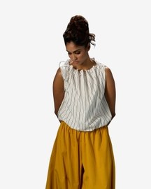 Elastic Hem Tie Top