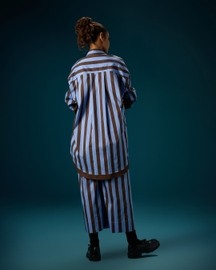 Side Tie Contrast Shirt
