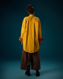 Side Tie Contrast Shirt