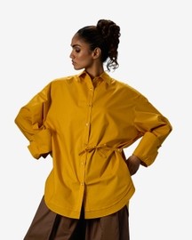 Side Tie Contrast Shirt