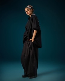 High-Low Pleat Top