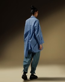 Asymmetrical Button Pleat Shirt