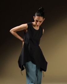 Rouche Panel Sleeveless Top