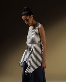 Rouche Panel Sleeveless Top