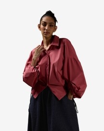 Rouched Hem Pleat Shirt