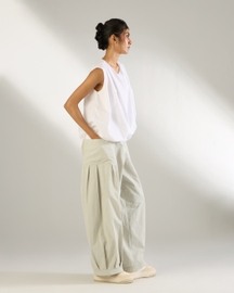 Balloon Hem Asymmetrical Top