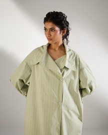 Drape Collar Jacket Dress