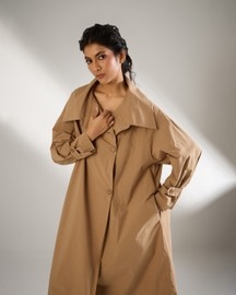 Drape Collar Jacket Dress