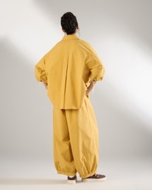 Rouche Sleeve Shirt Jacket