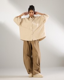 Rouche Sleeve Shirt Jacket