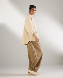 Rouche Sleeve Shirt Jacket