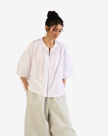 Zipper Drop Shoulder Shirt