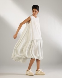 Soft Gather Sleeveless Dress