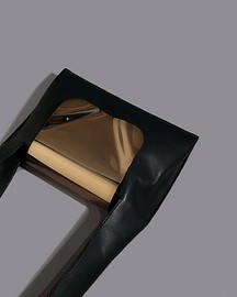 Metal Flap Bag - Black