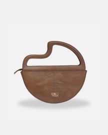 Maeve Crescent Clutch In Tan