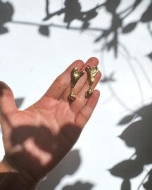 Pebble Heart Earrings