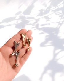 Pebble Heart Earrings