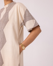 Ehan Hand Printed Midi Dress