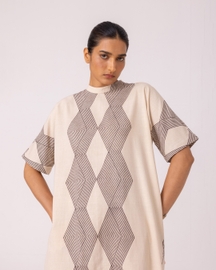 Ehan Hand Printed Midi Dress