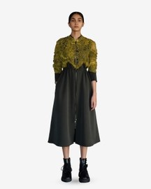 Yellow Map Embroidery Long Dress