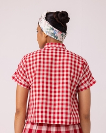 Emily Checkered Handwoven Top
