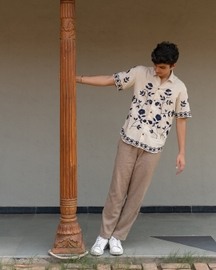 Lilies in the Light Linen Shirt