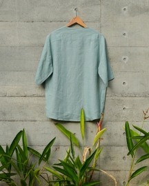 Mint Green Linen T Shirt
