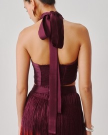 Hope Halter in Burgundy With Elastic Back