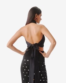 Hope Halter Neck Top in Black