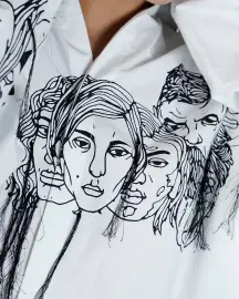 Handcrafted Diversity Stream Shirt (White)